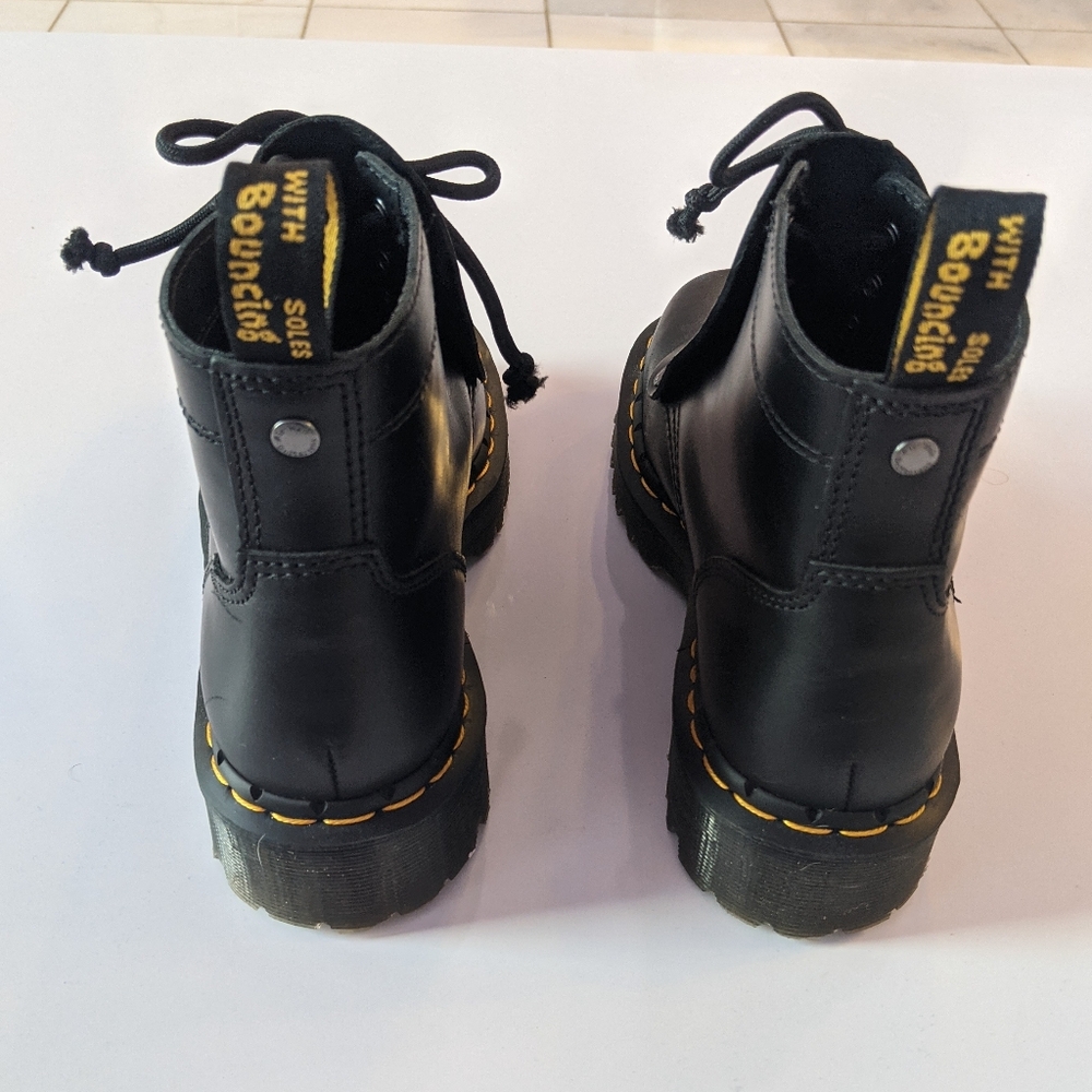 Dr Martens 101 Lace Cover Ankle Boots - Picture 4 of 9